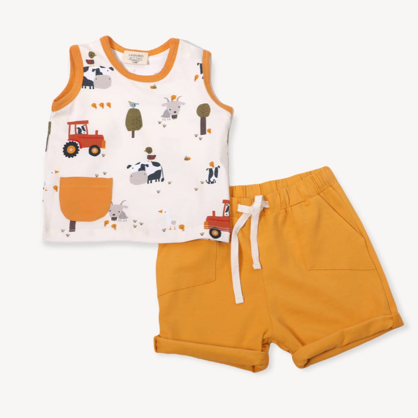 Farm Baby Playsuit Tee + Shorts Set (Organic Cotton)