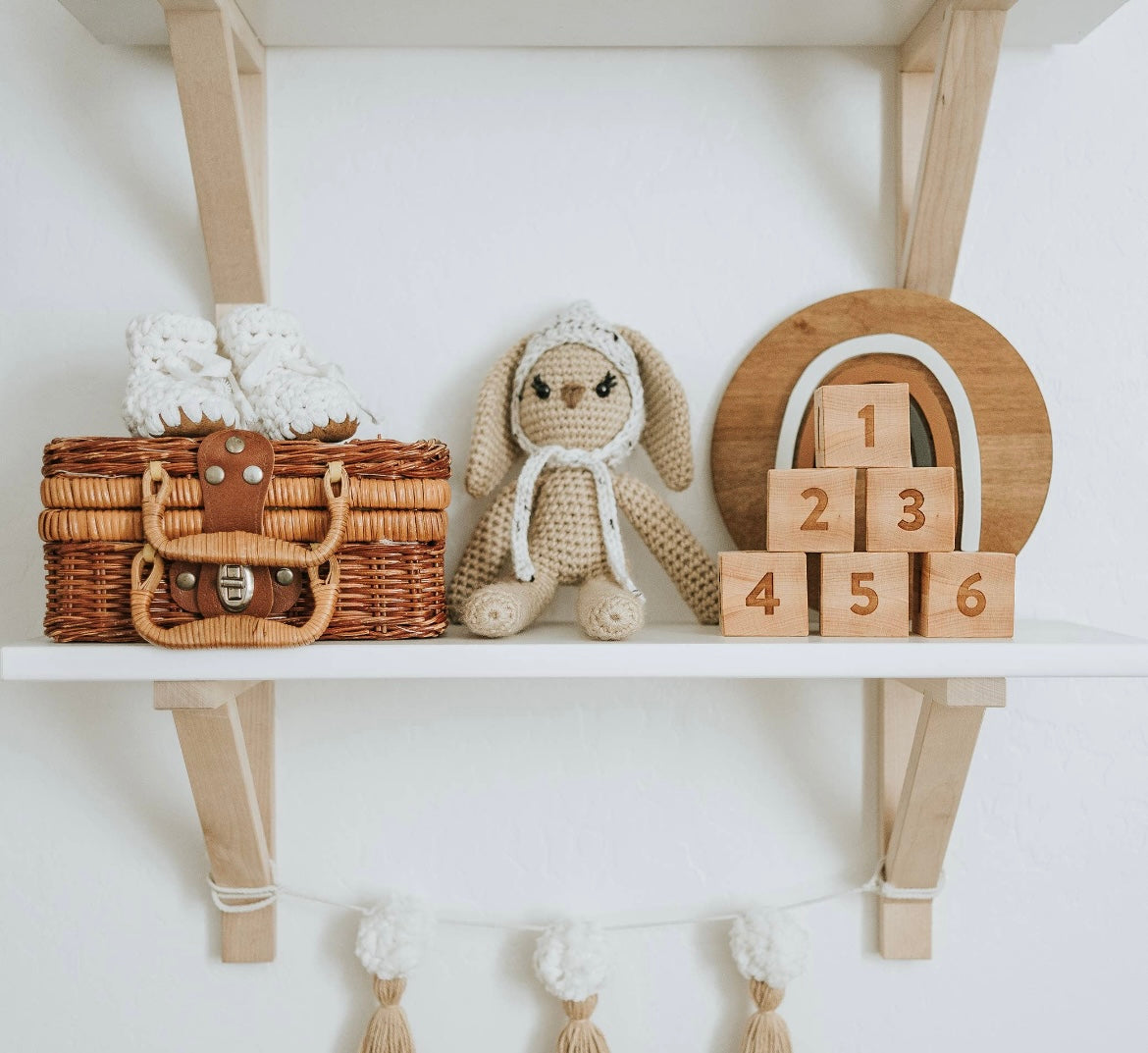 Handmade Wooden Alphabet & Numeral Blocks in Maple