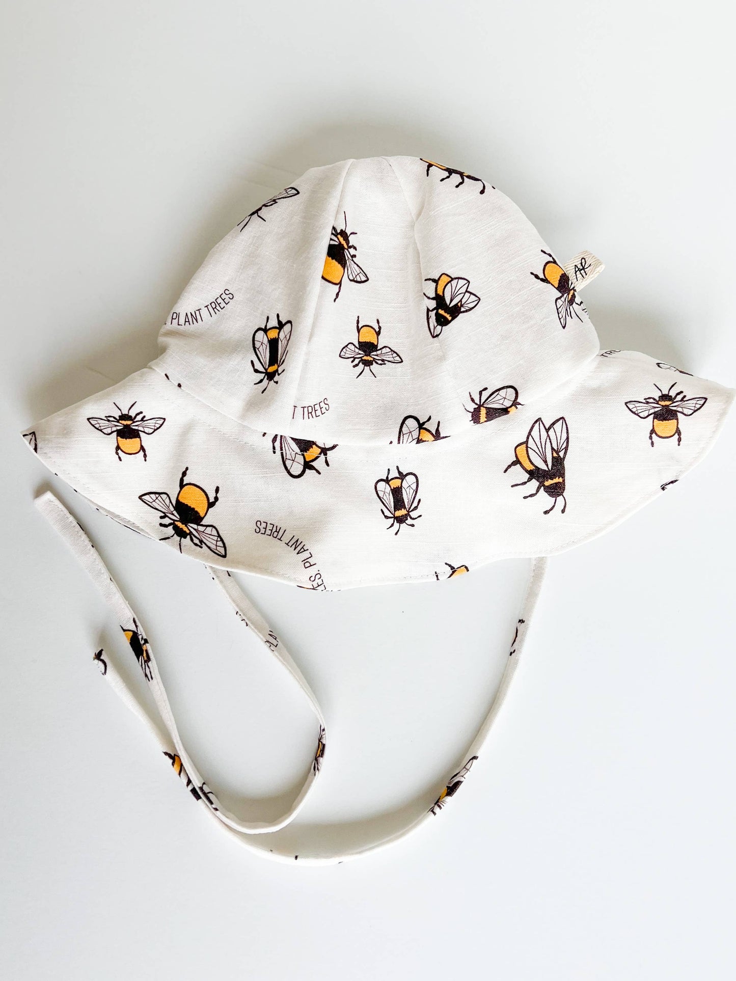 The Hemp Sun Hat in Bees (USA handmade)
